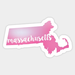 Massachusetts State Pink vector Sticker